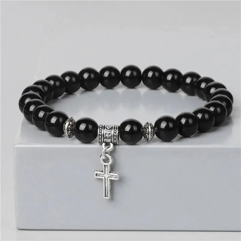 Natural Stone Bracelets Healing Jewelry - Cross & Crown CROSS & CROWN