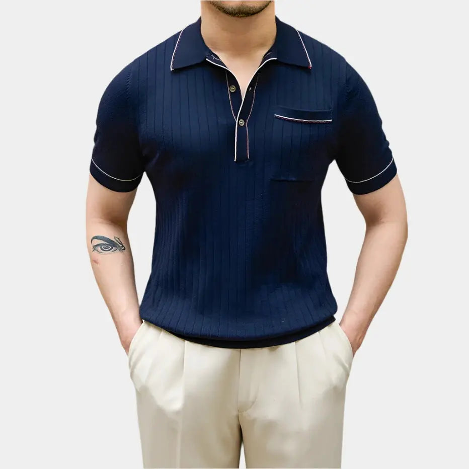 Old Money Knit Polo Shirt - Cross & Crown CROSS & CROWN