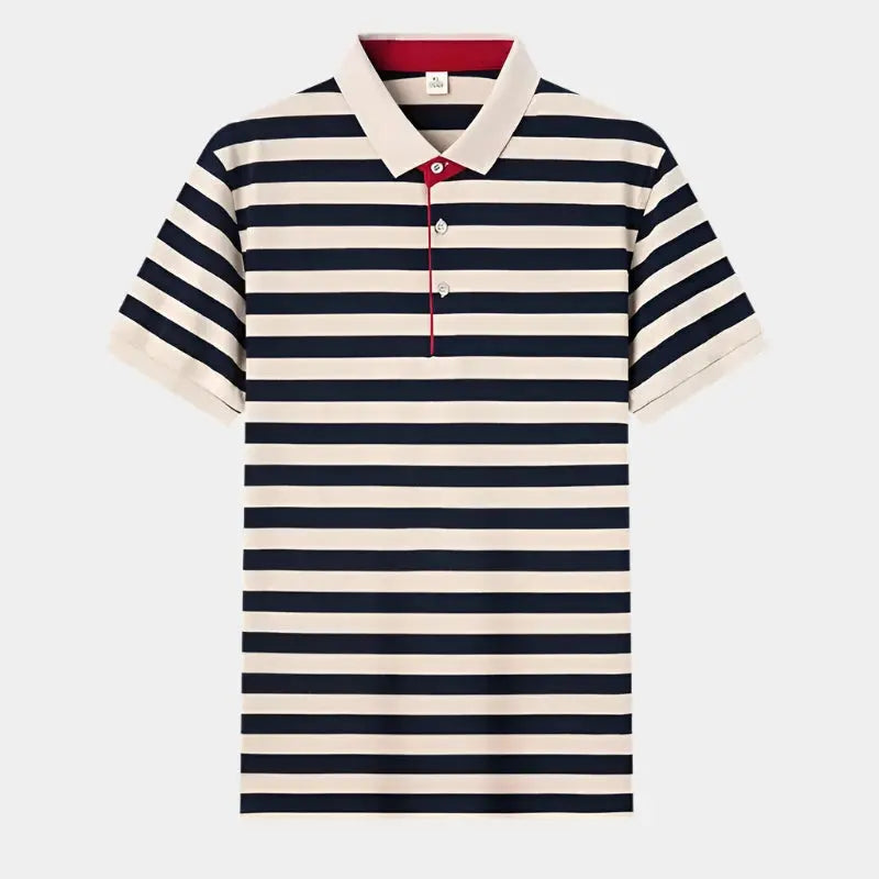 Summer Stripe Polo Shirt - Cross & Crown CROSS & CROWN