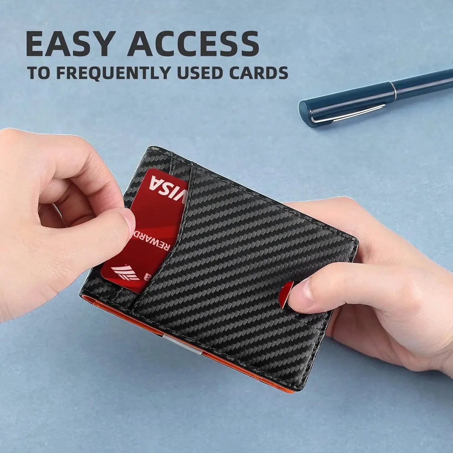 Carbon Fiber Anti RFID Minimalist Wallet - Cross & Crown Cross & Crown