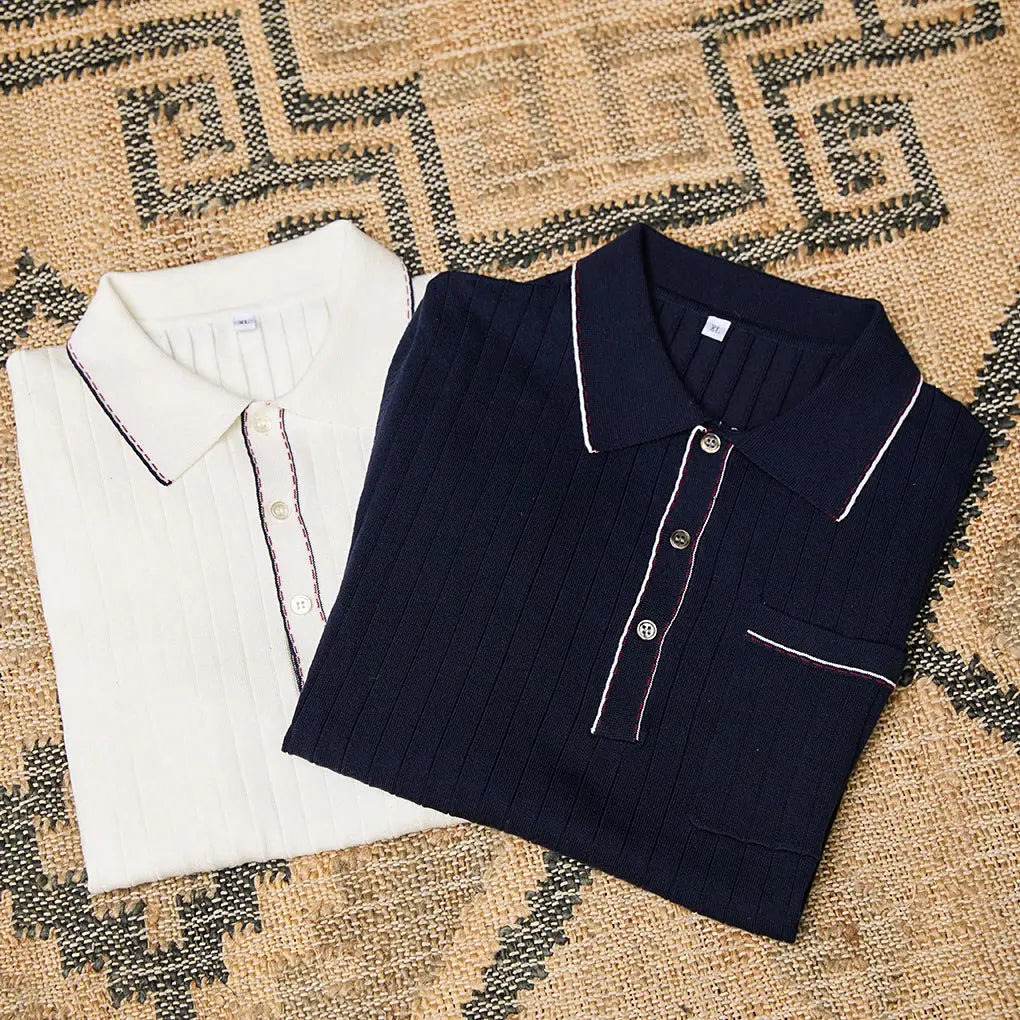 Old Money Knit Polo Shirt - Cross & Crown CROSS & CROWN