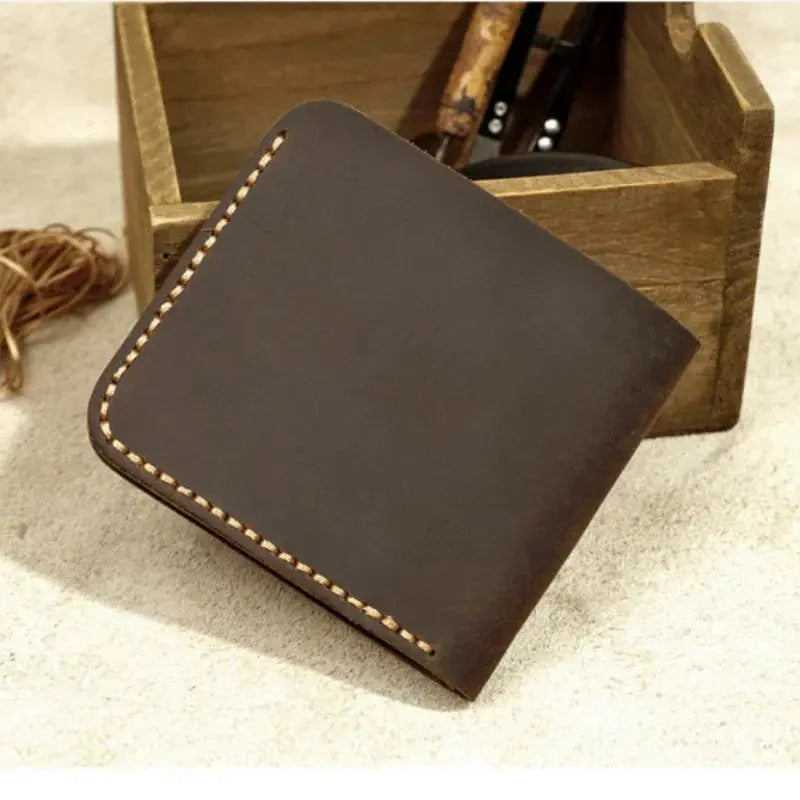 Handmade Vintage Leather Wallet - Cross & Crown Cross & Crown