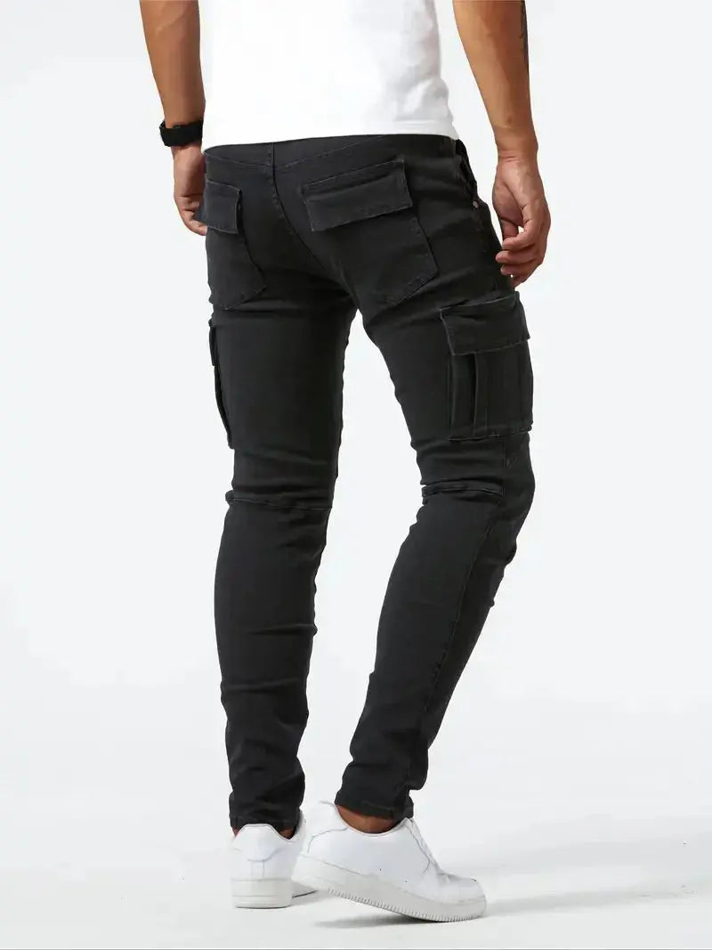 Denim Jeans Cargo Trousers - Cross & Crown CROSS & CROWN