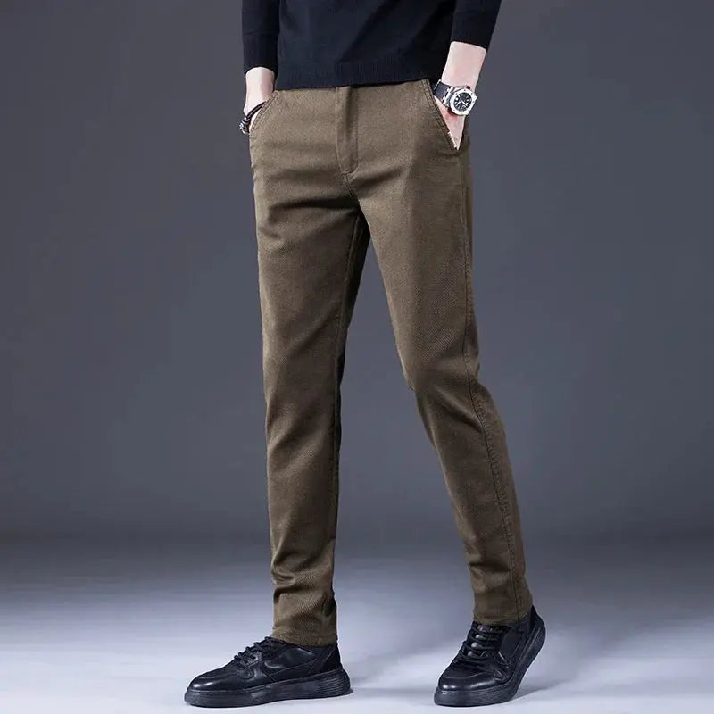 Essential Stretchy Straight Trousers - Cross & Crown Cross & Crown