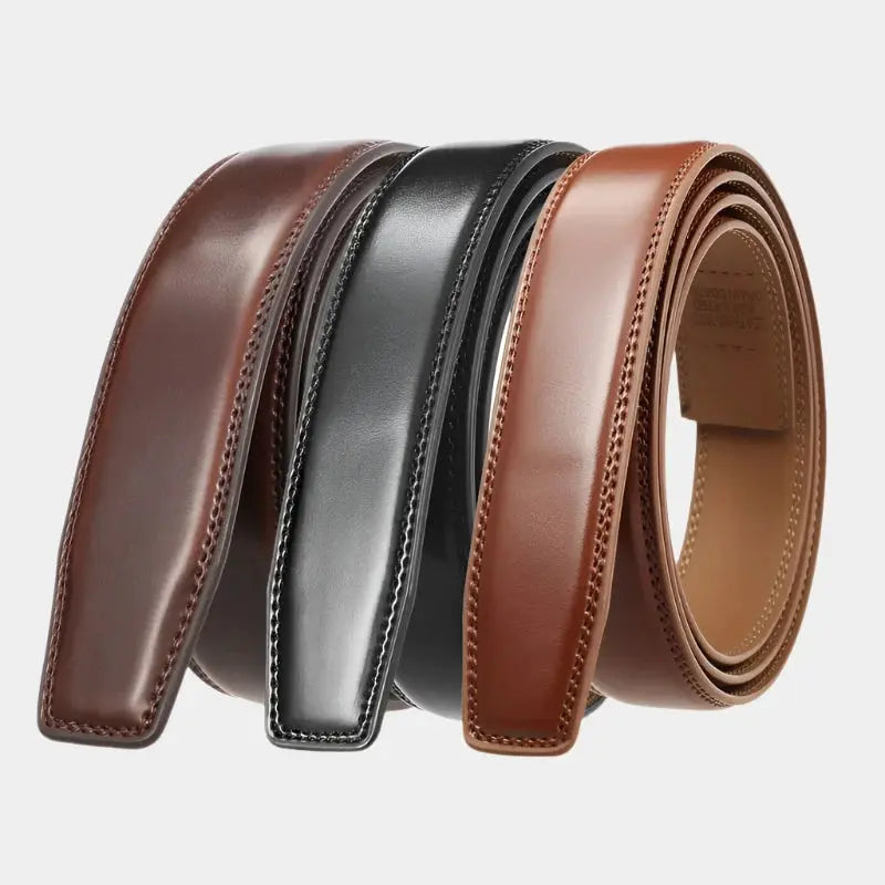 Essential Elegant Leather Belt Without Buckle - Cross & Crown Cross & Crown