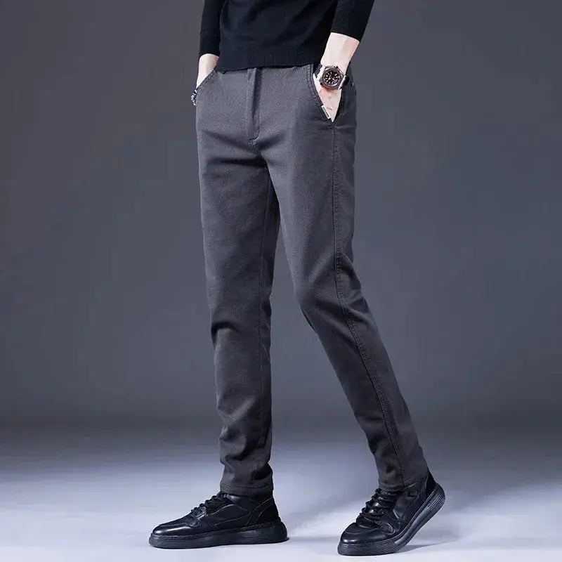 Essential Stretchy Straight Trousers - Cross & Crown Cross & Crown