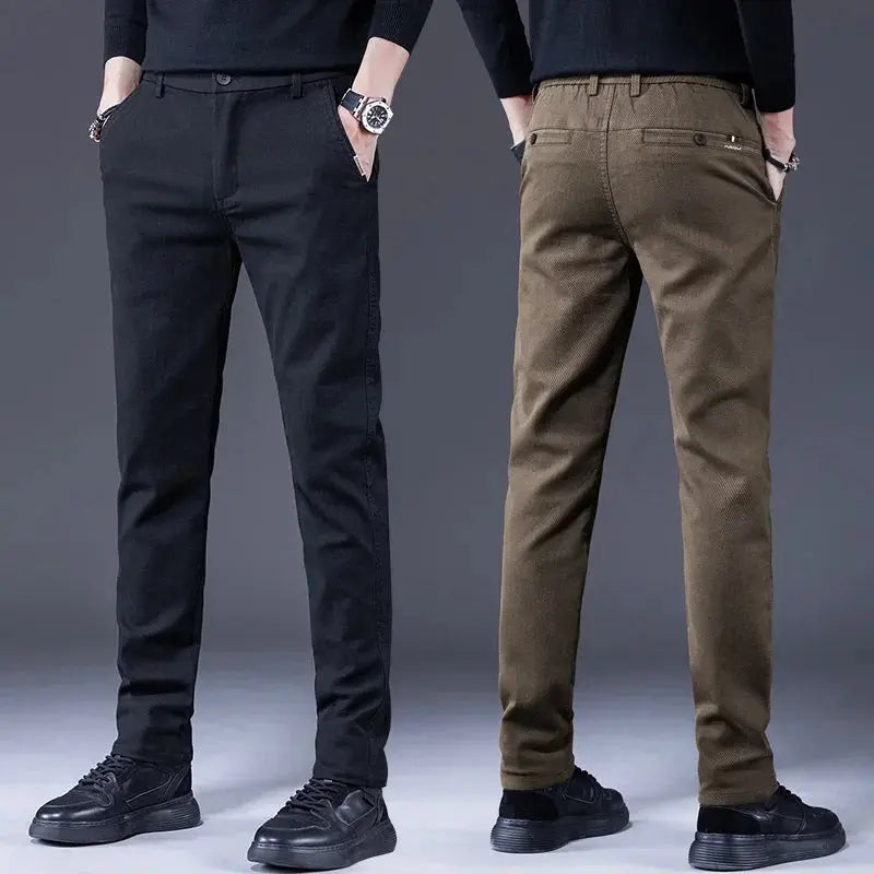 Essential Stretchy Straight Trousers - Cross & Crown Cross & Crown