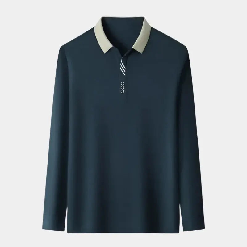 Elegant Long Sleeve Polo Shirt - Cross & Crown Cross & Crown