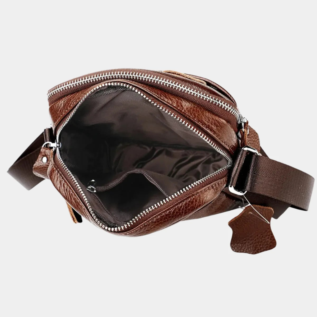 Leather Bag for Men Small Casual Detachable Shoulder Strap Crossbody Bags for  Men Hiking Travel Cross & Crown