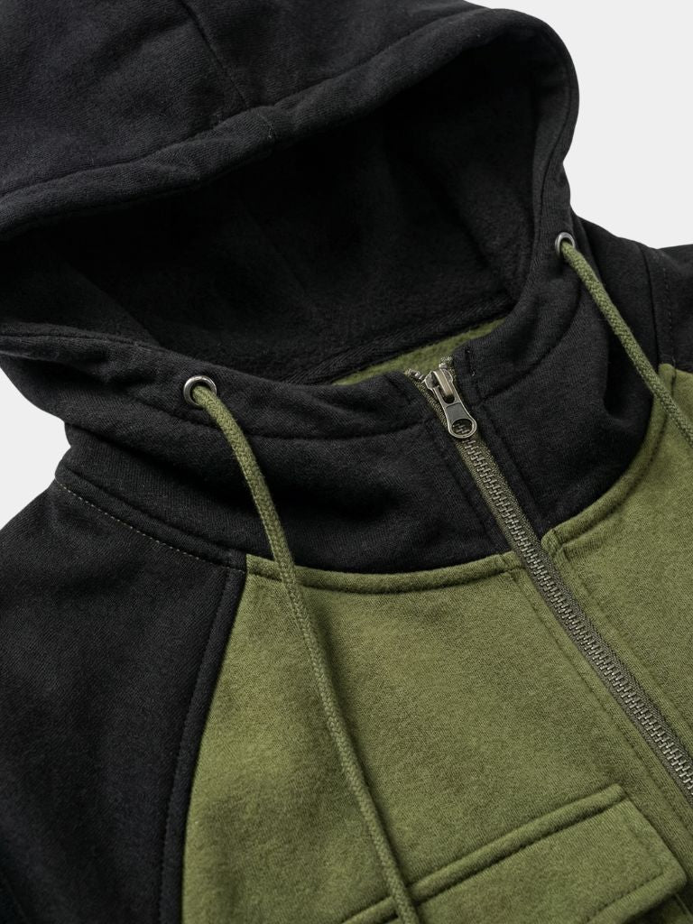 Cargo Trek Zip Hoodie - Cross & Crown