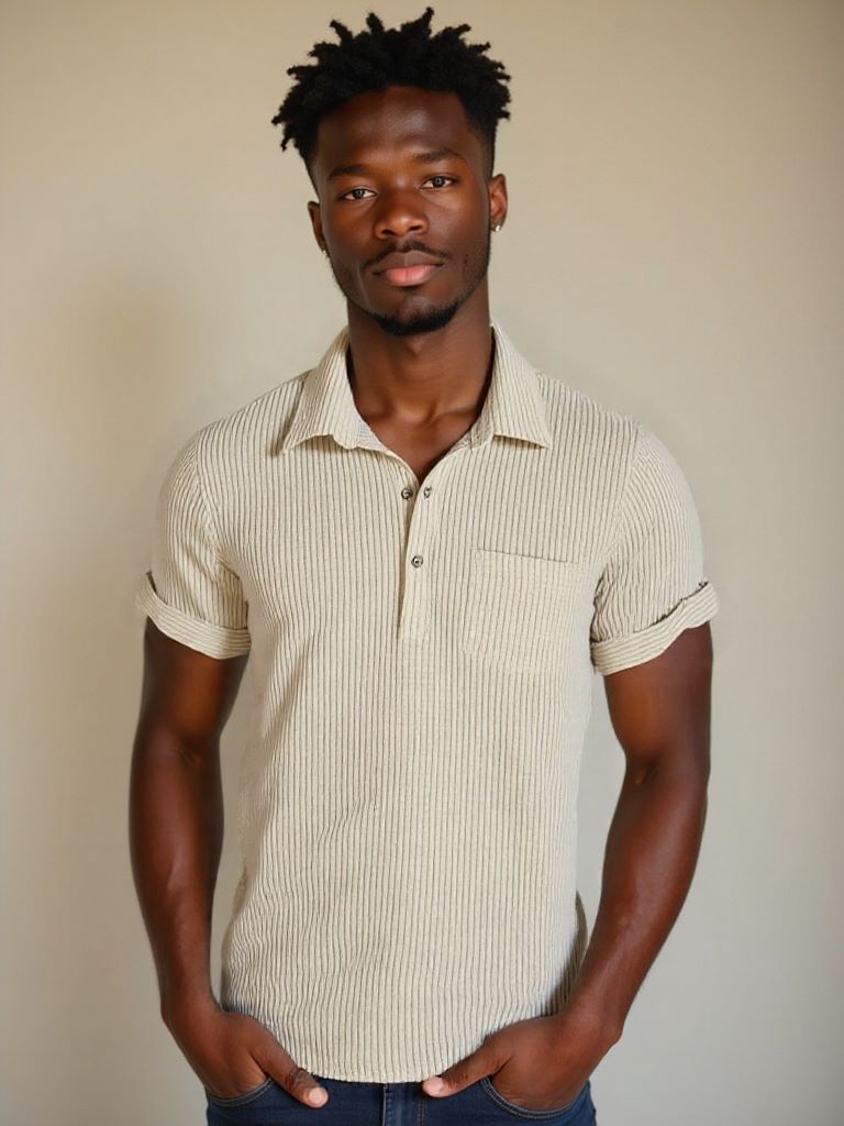 Textured Short Sleeve Shirt - Cross & Crown