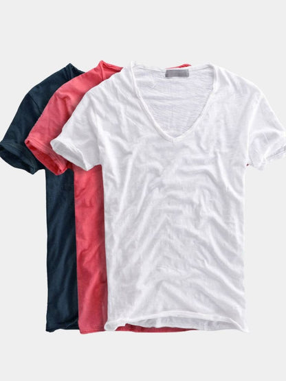 Albo Classic Cotton V Neck Shirt– Cross & Crown - Cross & Crown