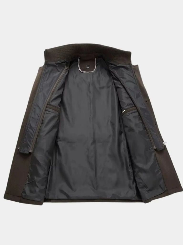 Aristocratic Black Wool Overcoat - Cross & Crown - Cross & Crown