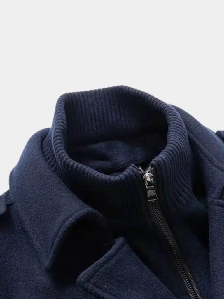 Aristocratic Black Wool Overcoat - Cross & Crown - Cross & Crown