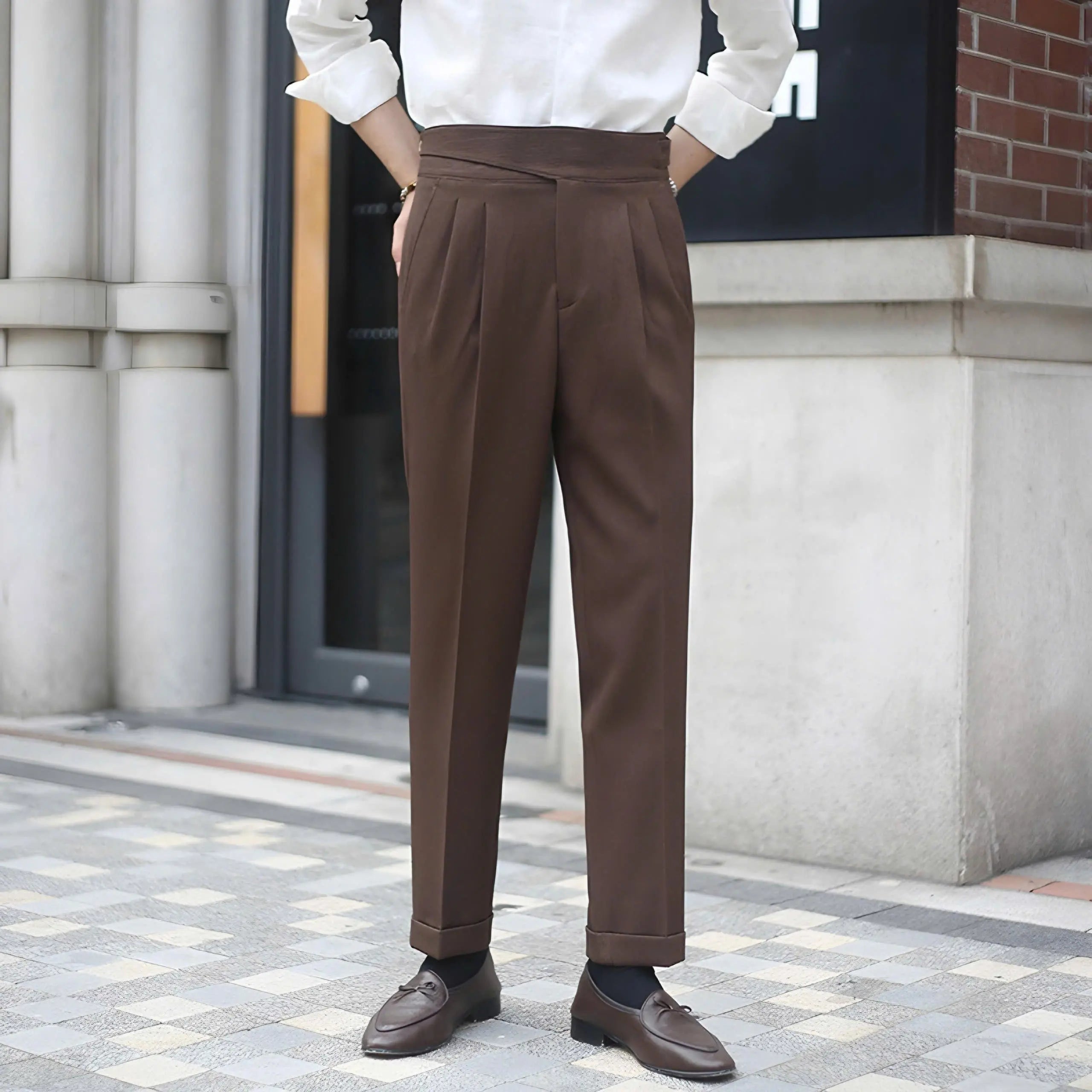 Corduroy Elegant Trousers - Cross & Crown Cross & Crown