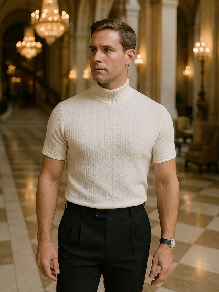 Casual Knit T-Shirt - Cross & Crown - Cross & Crown