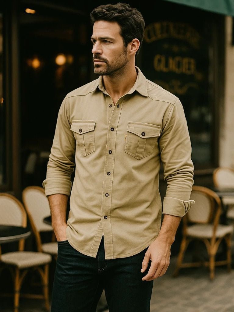 Casual Modern Men Shirt - Cross & Crown - Cross & Crown