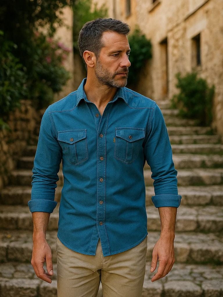 Casual Modern Men Shirt - Cross & Crown - Cross & Crown