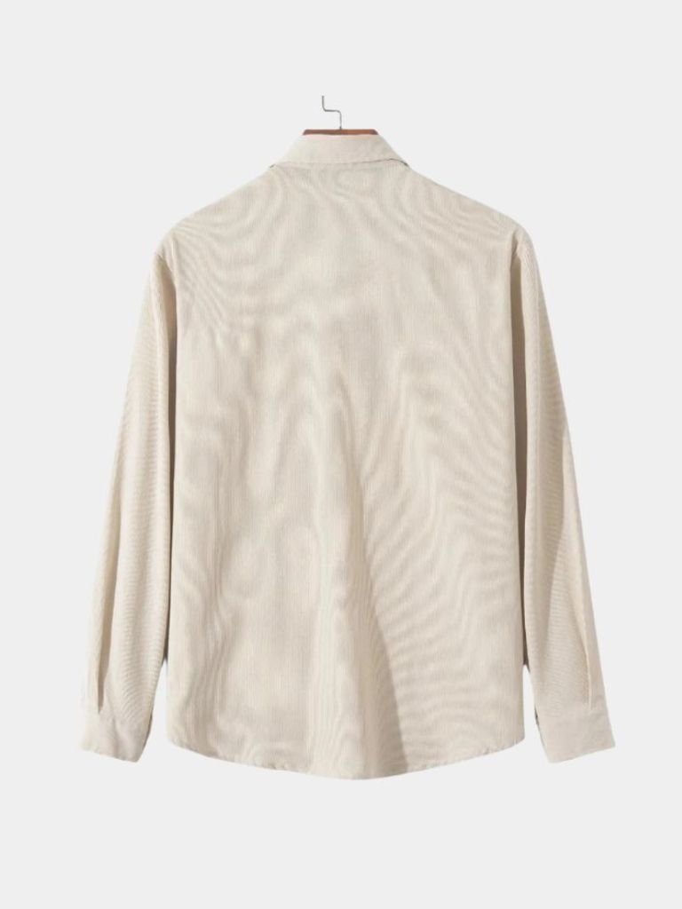 Casual Solid Corduroy Shirt - Cross & Crown - Cross & Crown