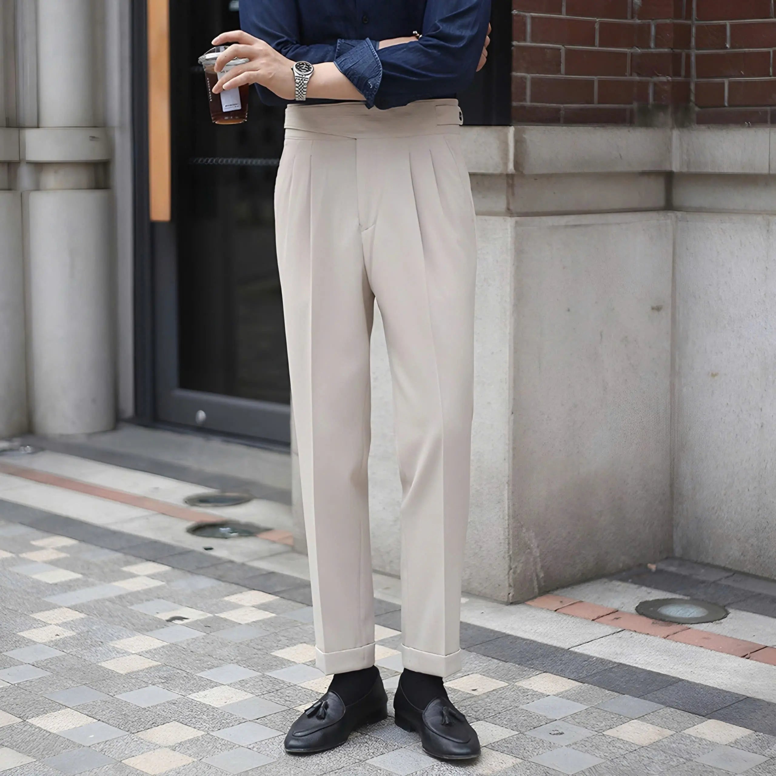 Corduroy Elegant Trousers - Cross & Crown Cross & Crown