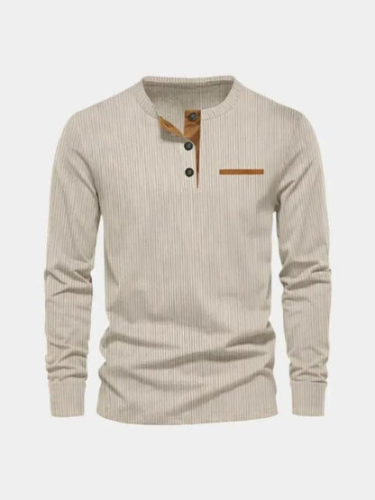 Corduroy Long Sleeve T-Shirt - Cross & Crown - Cross & Crown