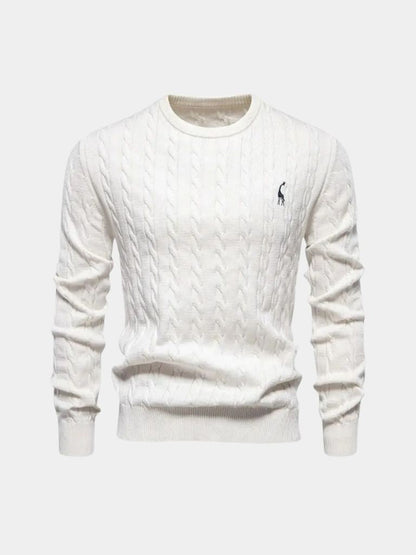 Cotton Crew Neck Pullover Sweater - Cross & Crown - Cross & Crown