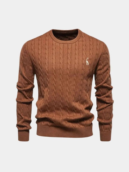 Cotton Crew Neck Pullover Sweater - Cross & Crown - Cross & Crown