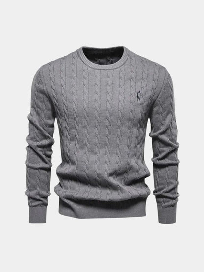 Cotton Crew Neck Pullover Sweater - Cross & Crown - Cross & Crown