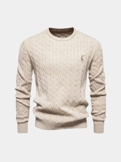 Cotton Crew Neck Pullover Sweater - Cross & Crown - Cross & Crown