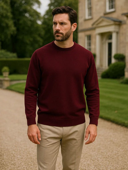Crew Neck Knitwear Pullover Sweater - Cross & Crown - Cross & Crown