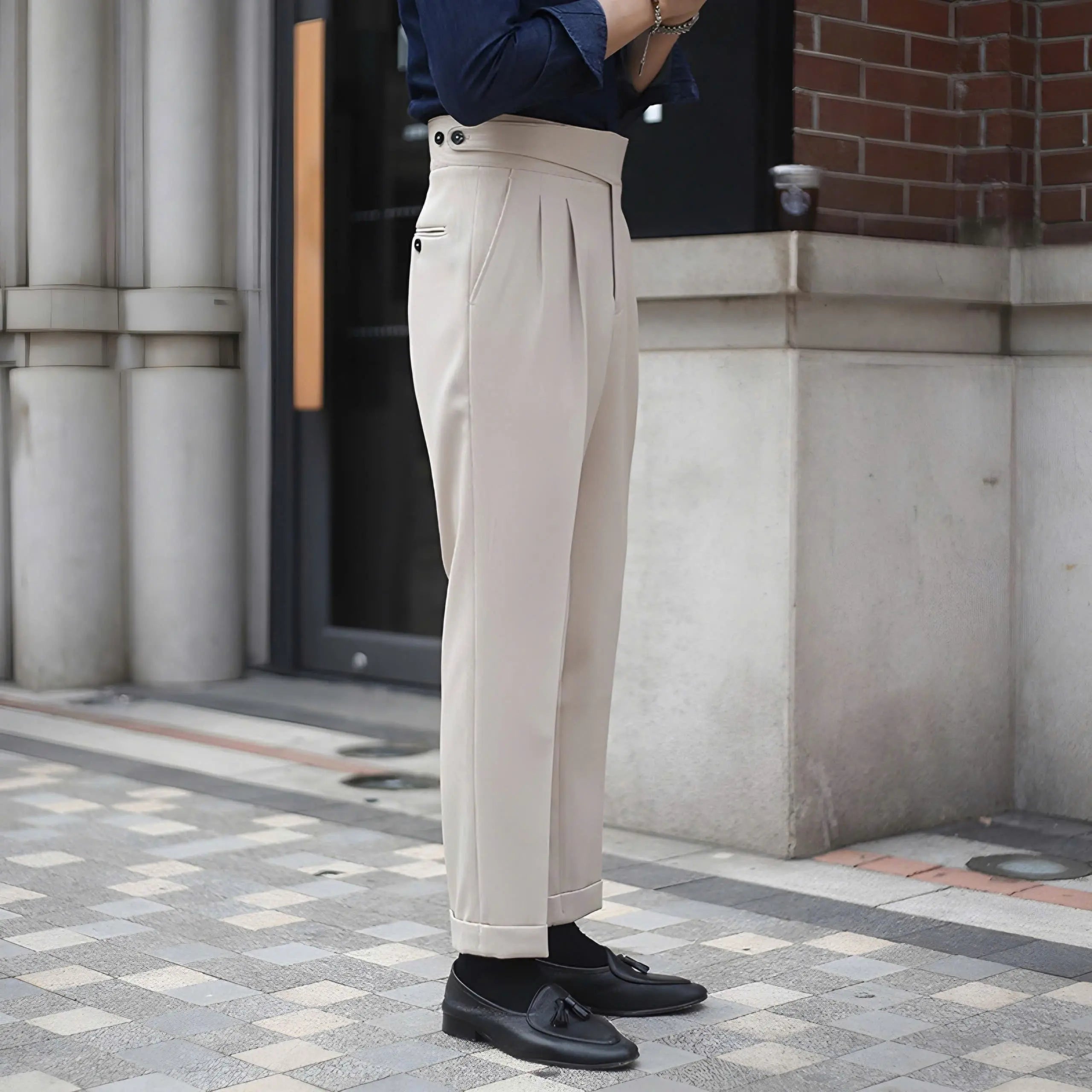 Corduroy Elegant Trousers - Cross & Crown Cross & Crown