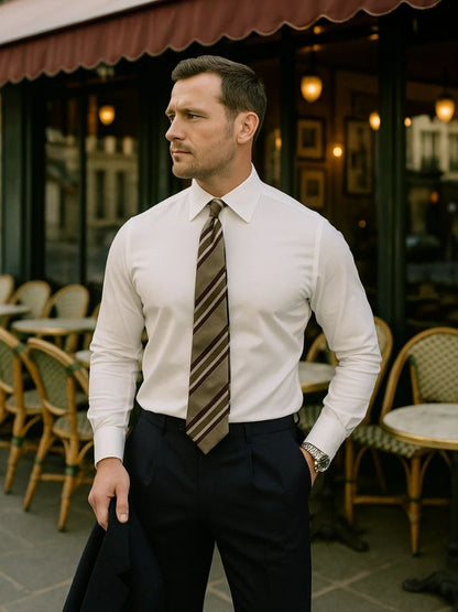 Elegant Spearpoint Collar Shirt - Cross & Crown - Cross & Crown
