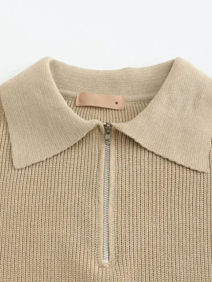 Essential Half Zip Sweater - Cross & Crown - Cross & Crown