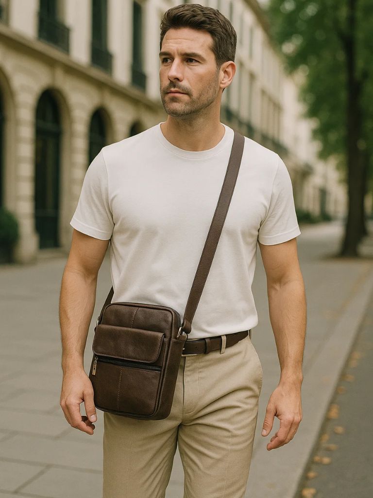 Essential Leather Shoulder Bag - Cross & Crown - Cross & Crown