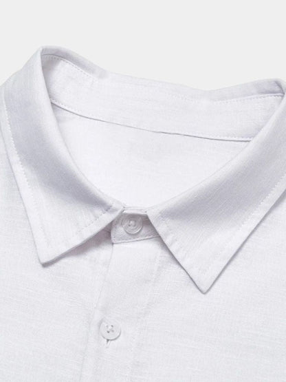 Essential Linen Casual Shirt - Cross & Crown - Cross & Crown