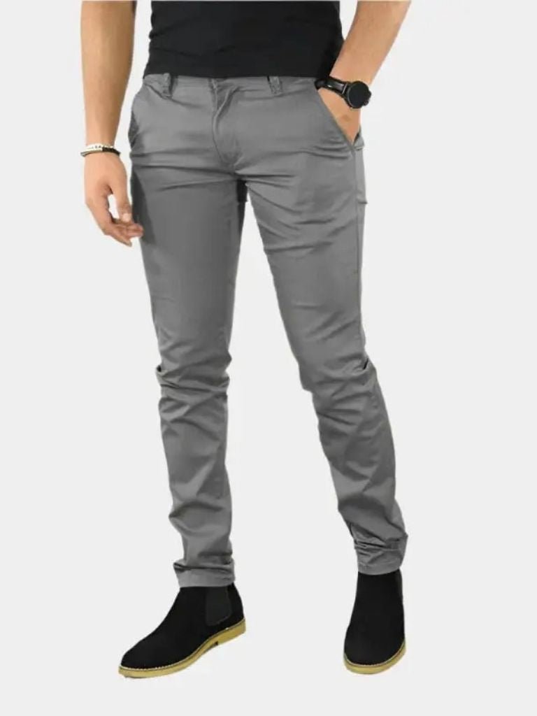 Essential Slim Fit Straight Trousers - Cross & Crown - Cross & Crown
