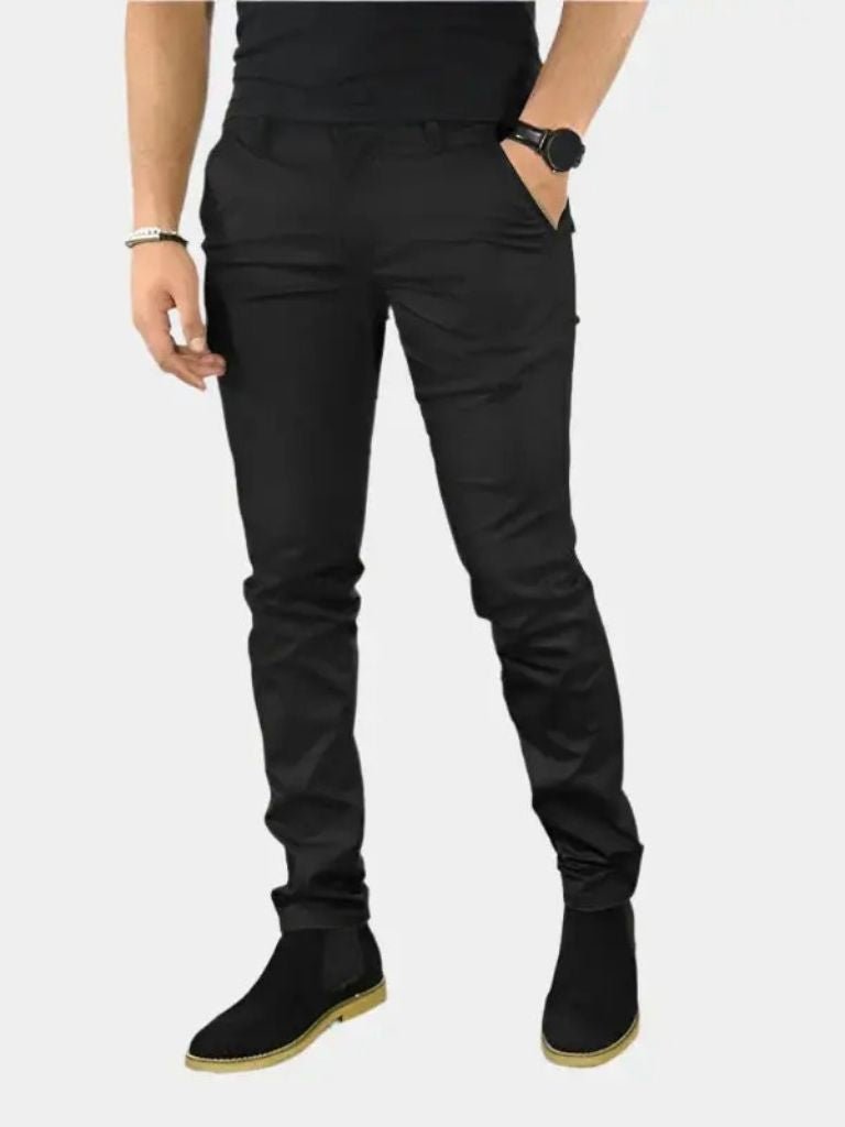 Essential Slim Fit Straight Trousers - Cross & Crown - Cross & Crown