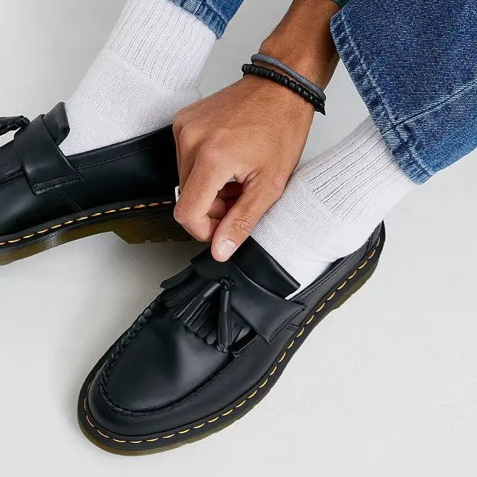 Black Leather Loafers - Cross & Crown Cross Crown