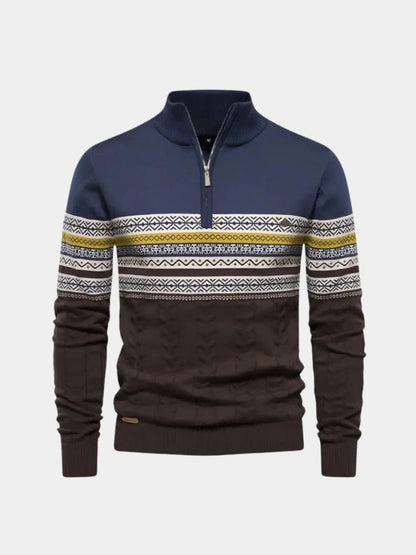 Half Zip Knit Pullover Sweater - Cross & Crown - Cross & Crown