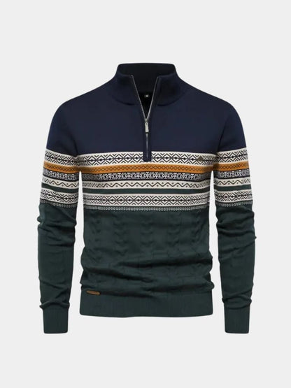 Half Zip Knit Pullover Sweater - Cross & Crown - Cross & Crown