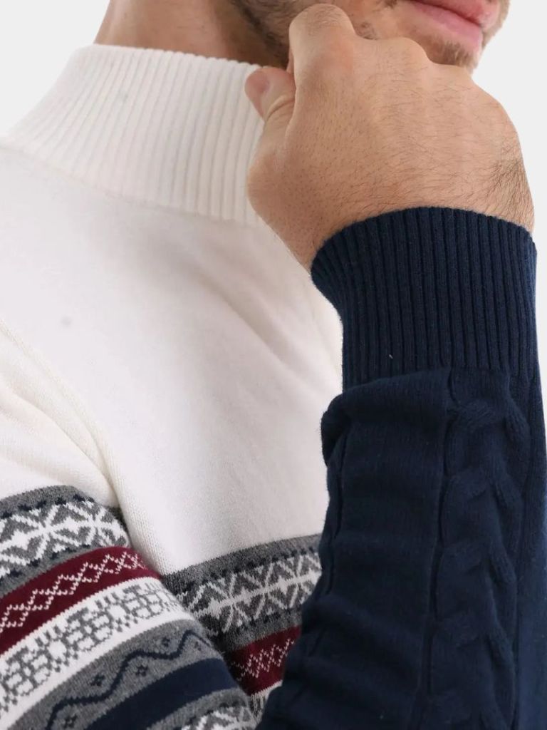 Half Zip Knit Pullover Sweater - Cross & Crown - Cross & Crown