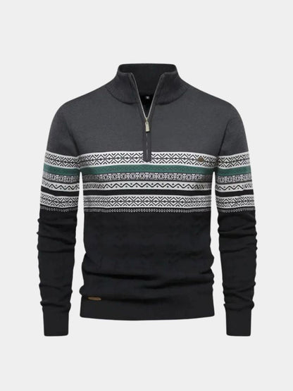 Half Zip Knit Pullover Sweater - Cross & Crown - Cross & Crown