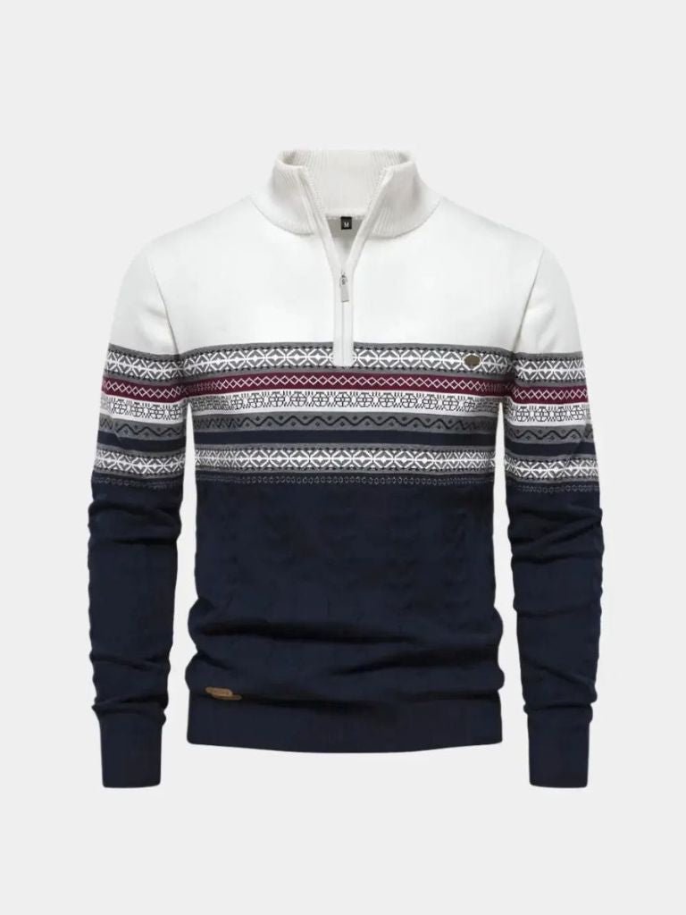 Half Zip Knit Pullover Sweater - Cross & Crown - Cross & Crown