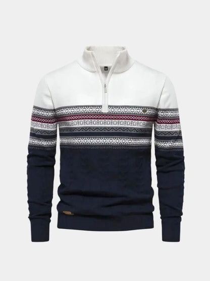 Half Zip Knit Pullover Sweater - Cross & Crown - Cross & Crown