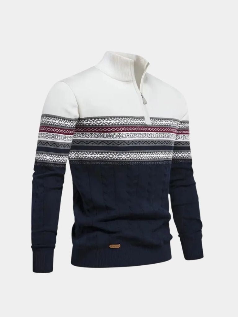 Half Zip Knit Pullover Sweater - Cross & Crown - Cross & Crown