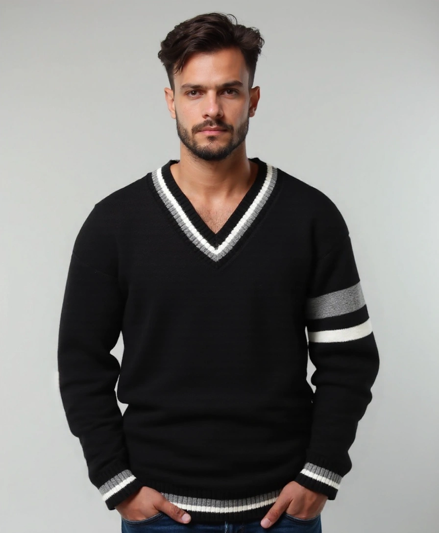 Classic V-Neck Sweater - Cross & Crown