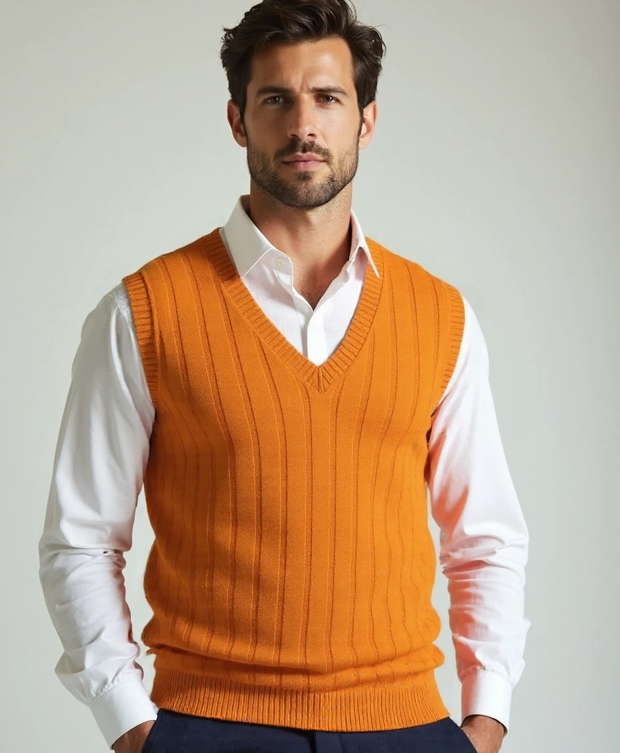 100% Merino Wool Pullover Sweater Vest - Cross & Crown