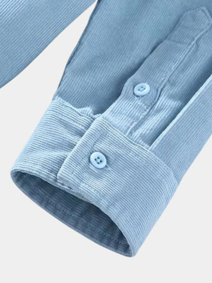Linen Classic Blue Shirt - Cross & Crown - Cross & Crown