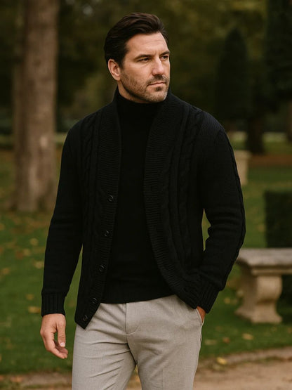 Men's Elegant Knit Cardigan - Cross & Crown - Cross & Crown