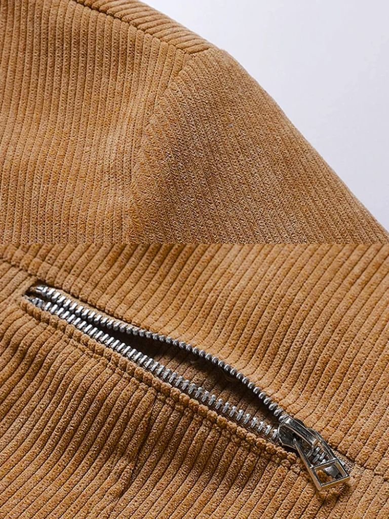 Minimalist Corduroy Sherpa Jacket - Cross & Crown - Cross & Crown
